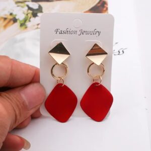 Pendant Earrings Women Simplicity Candy Colors Designer Dangler for Party
